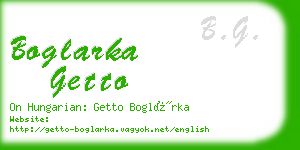 boglarka getto business card